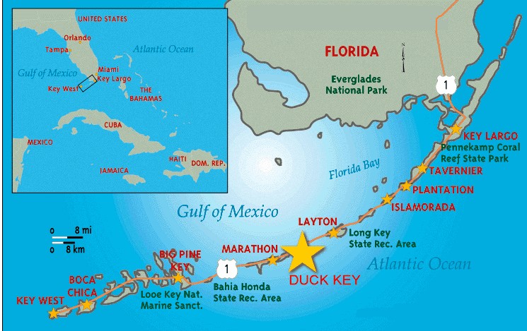 Florida Keys Map. Weather