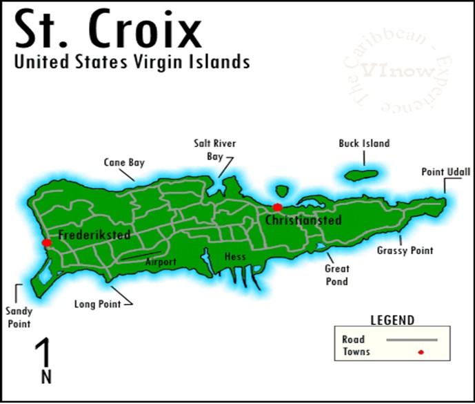 Map of St. Croix