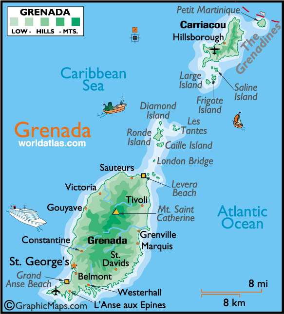 Grenada map