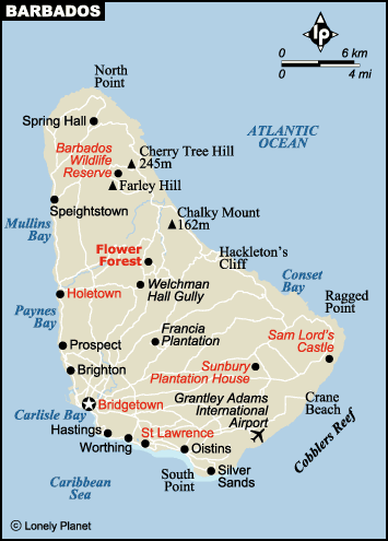 Map of barbados_Island