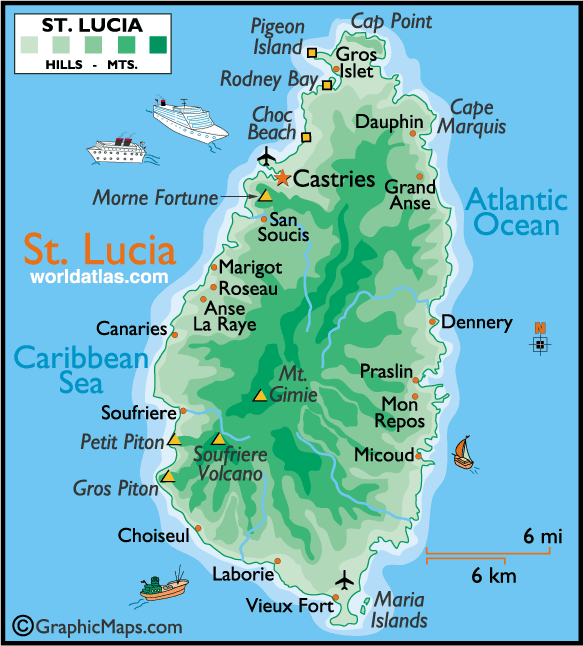 Saint Lucia _map